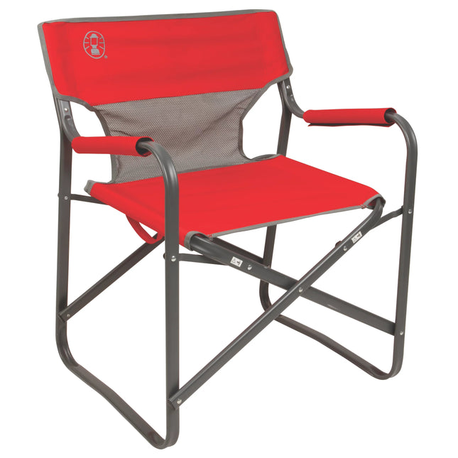 Outpost™ Breeze Steel Deck Chair, Holds Up to 300 lbs, Red