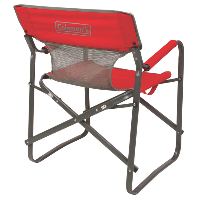 Outpost™ Breeze Steel Deck Chair, Holds Up to 300 lbs, Red