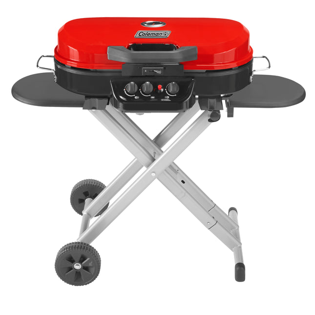RoadTrip® 285 Stand-Up, 3-Burner Propane Grill, 20K BTUs, 285 sq inch, Red