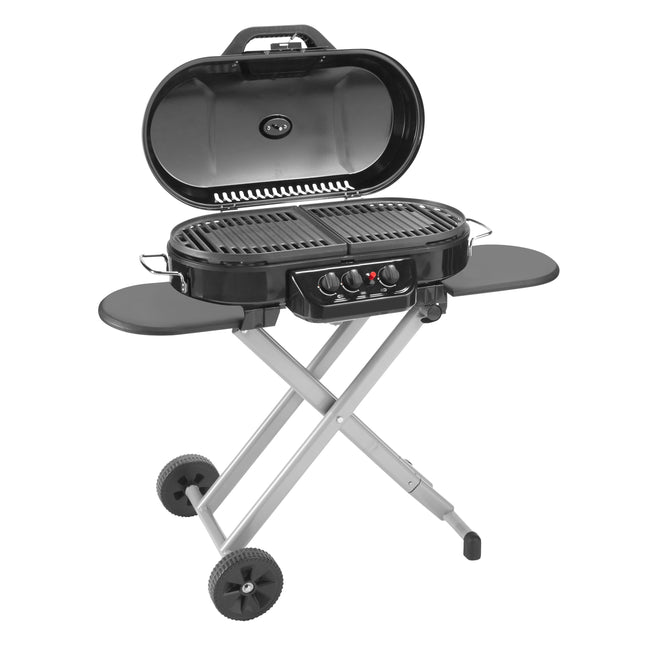 RoadTrip® 285 Stand-Up, 3-Burner Propane Grill, 20K BTUs, 285 sq inch, Red