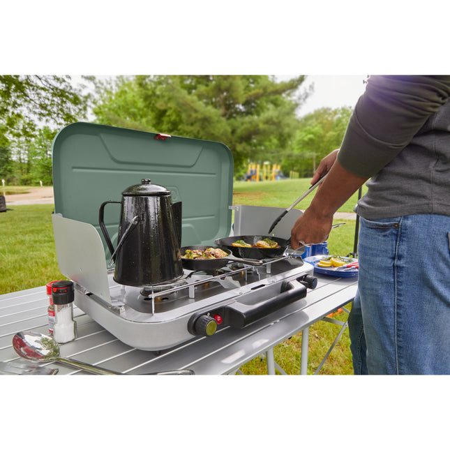 Cascade™ 328, 3-Burner Propane Stove, Adjustable, InstaStart™, 28K BTUs, Moss Green