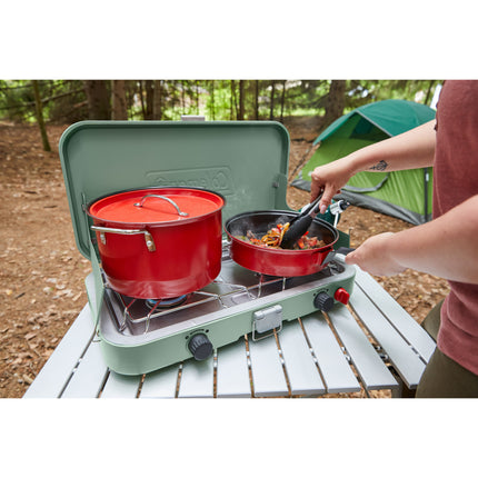Cascade™ 222, 2-Burner Propane Stove, Adjustable, InstaStart™, 22K BTUs, Moss Green