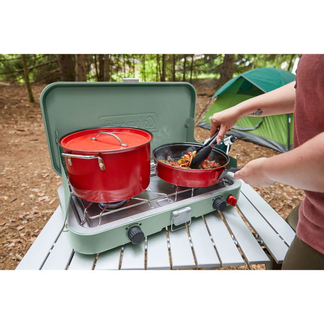 Cascade™ 222, 2-Burner Propane Stove, Adjustable, InstaStart™, 22K BTUs, Moss Green