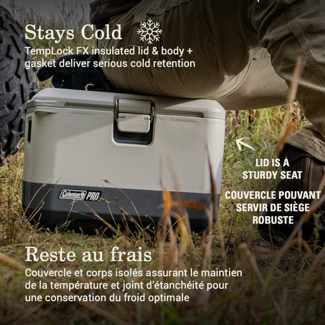 17 Qt, Coleman Pro, Personal Cooler, Beige
