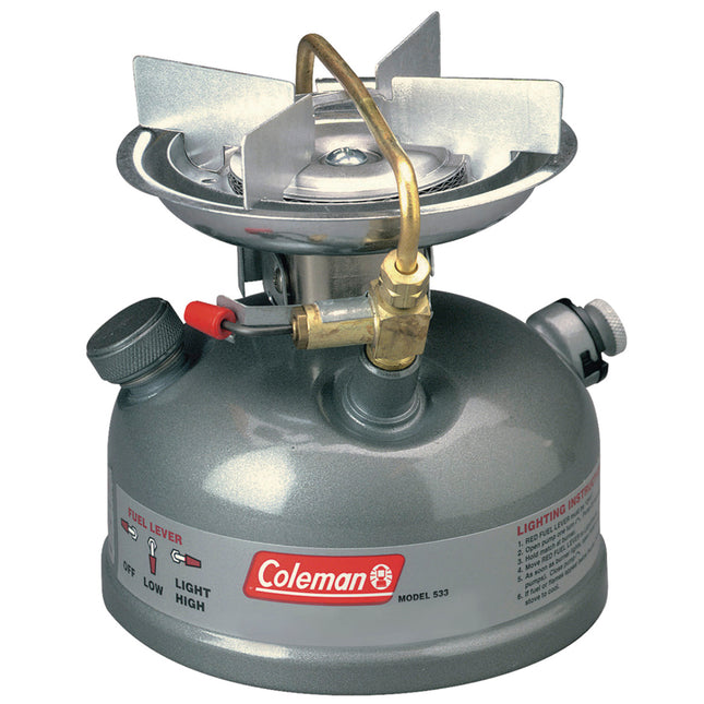 Guide Series® Compact, 1-Burner Naphtha Stove, 9.5K BTUs, Match Lit, Grey