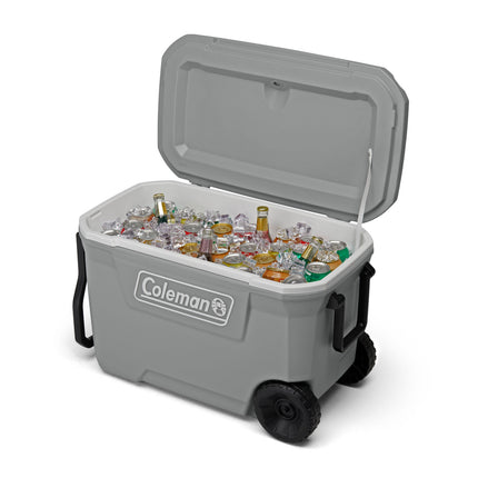 62 Qt, 316 Series Wheeled Cooler, 3-day Ice Retention, Tow & 2-Way Handle, Rock