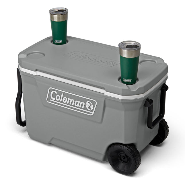 62 Qt, 316 Series Wheeled Cooler, 3-day Ice Retention, Tow & 2-Way Handle, Rock