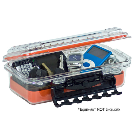 Plano Waterproof Polycarbonate Storage Box  3500 Size  OrangeClear