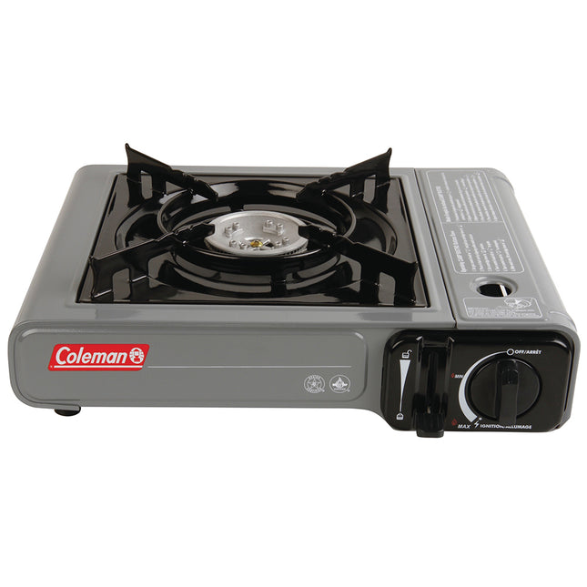 Coleman Table Top 1 Burner Butane Camping Stove  Grey
